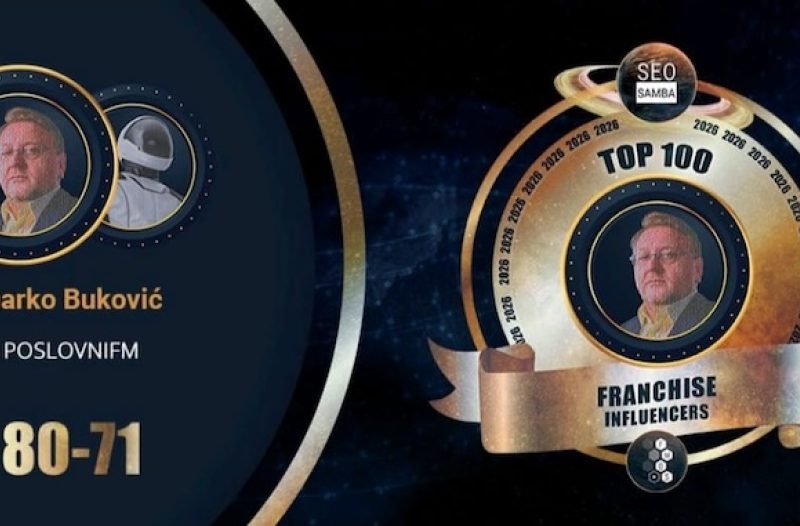 Vrgorac - grad-vrgorac.net - Darko Buković među TOP 100 Global Franchise Influencers za 2026. godinu